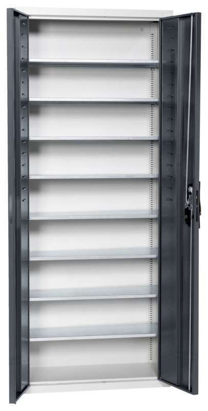 Flügeltürenschrank Tiefe 300 mm FLGTRSHRNK-LGRBOX-SLB-FB311-RAL7016