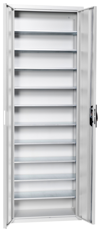 Flügeltürenschrank Tiefe 300 mm FLGTRSHRNK-LGRBOX-SLB-FB315-RAL7035