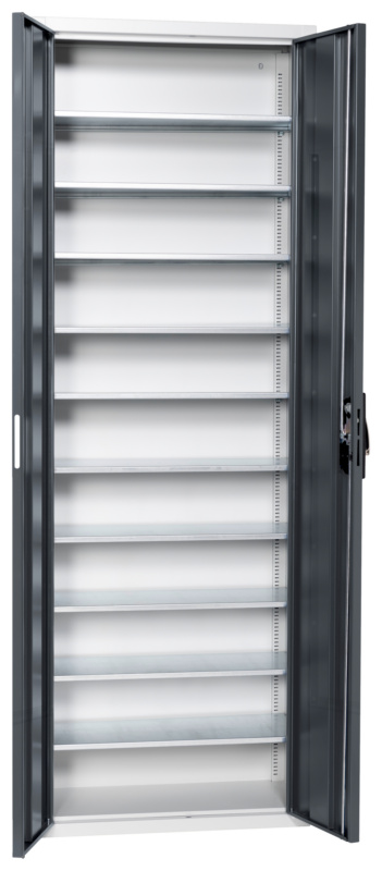 Flügeltürenschrank Tiefe 300 mm FLGTRSHRNK-LGRBOX-SLB-FB315-RAL7016