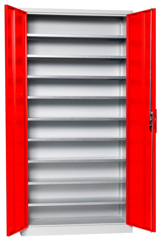 Flügeltürenschrank Tiefe 420 mm FLGTRSHRNK-LGRBOX-SLB-FB415-RAL3020