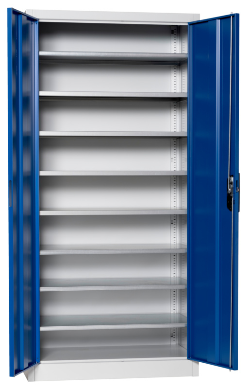 Flügeltürenschrank Tiefe 500 mm FLGTRSHRNK-VOLLBL-SLB-FB522-RAL5010