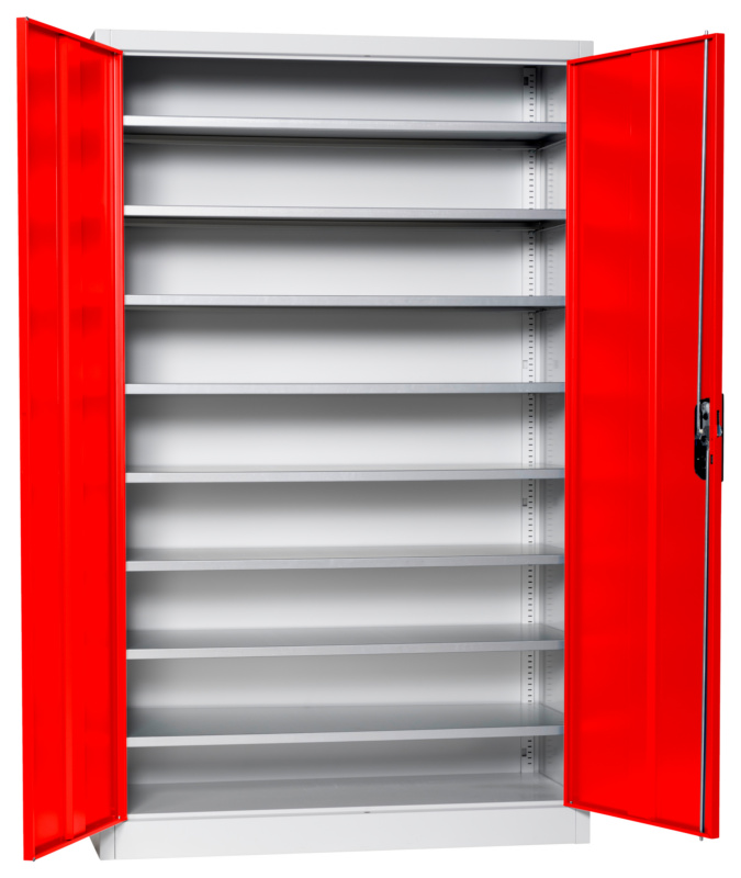 Flügeltürenschrank Tiefe 500 mm FLGTRSHRNK-VOLLBL-SLB-FB523-RAL3020