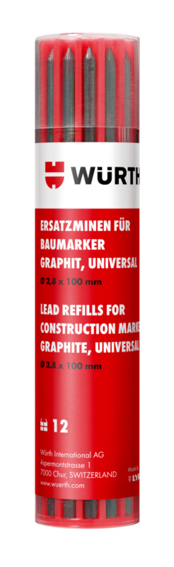 Graphitmine für Baumarker im Behälter MNE-BAUMARK-GRAPHIT-STANDARD-D2,8MM