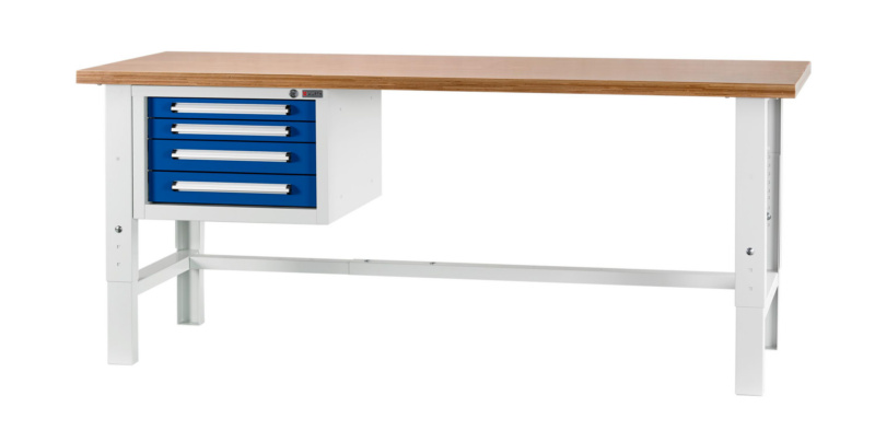 Werkbank BASIC WUSK, höhenverstellbar WRKBANK-STA-BASIC-WUSK2/4-VRSTLBR-2000MM