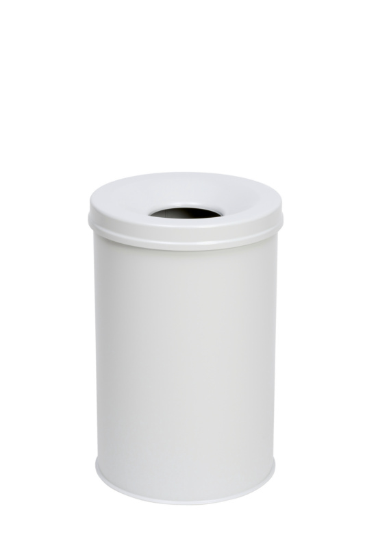 Papierkorb mit Flammenlöschkopf PAPKO-FLAMMENLOESCHKOPF-GRAU-30LTR