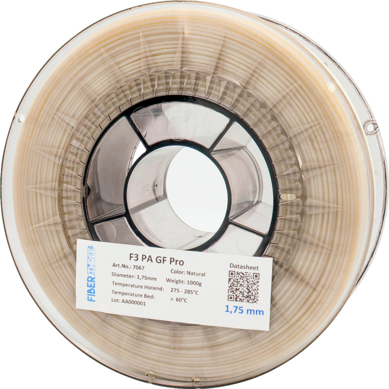 Druckmaterial FFF F3 PA-GF Pro Fiberthree DRKMTL-F3-PA-GF-PRO-NATUR-1.75MM/0.5KG