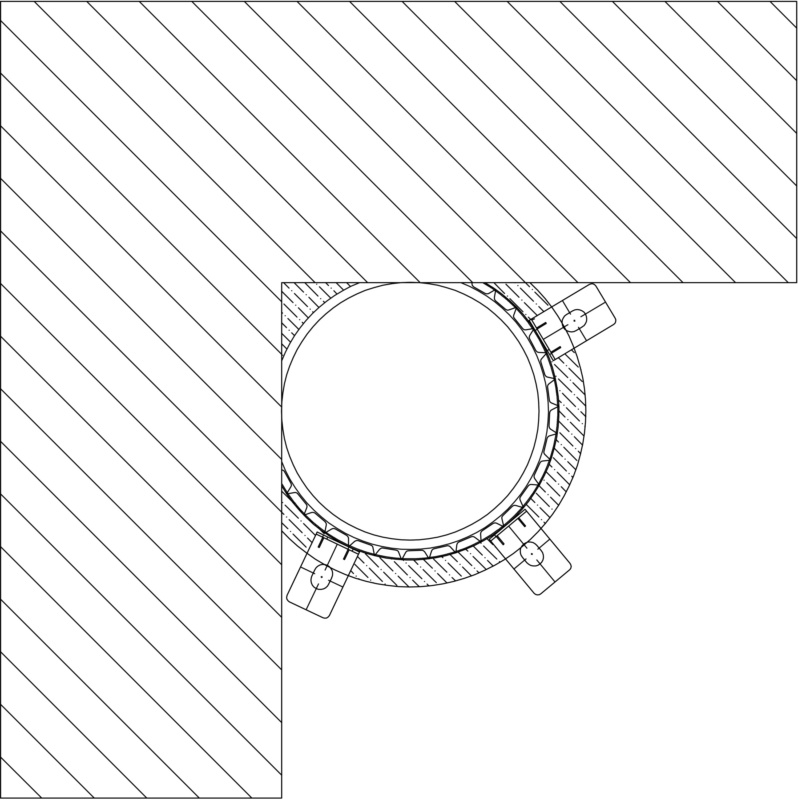 Rohrmanschette EC Endless Collar Set ROMANS-SET-BSBAND/METBA-D160MM-20TLG