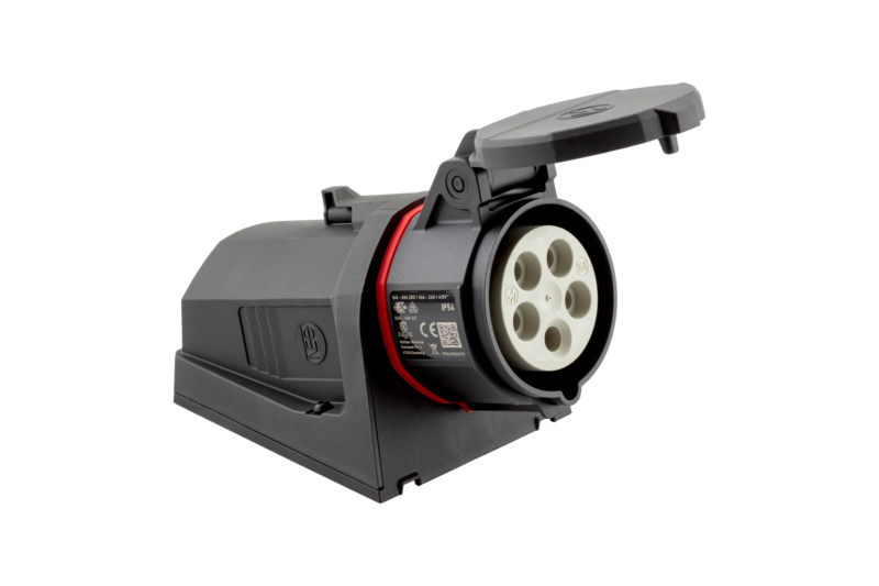 CEE-Wanddose NEO 400 V, 6 H WANDDO-CEE-NEO-ROT-5PLG-16A-400V-IP54