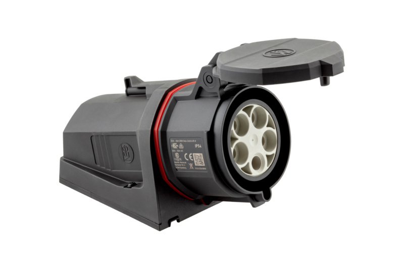 CEE-Wanddose NEO 400 V, 6 H WANDDO-CEE-NEO-ROT-5PLG-32A-400V-IP54