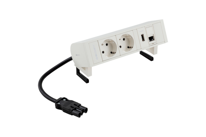Tischsteckdosenleiste TSL-2 STEDOLST-TSL-2-2XSHTZKONT-1XRJ45-1XHDMI