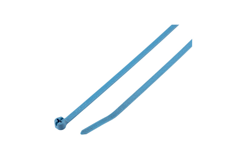 Kabelbinder KBL D aus Polypropylen mit Metallzunge detektierbar blau