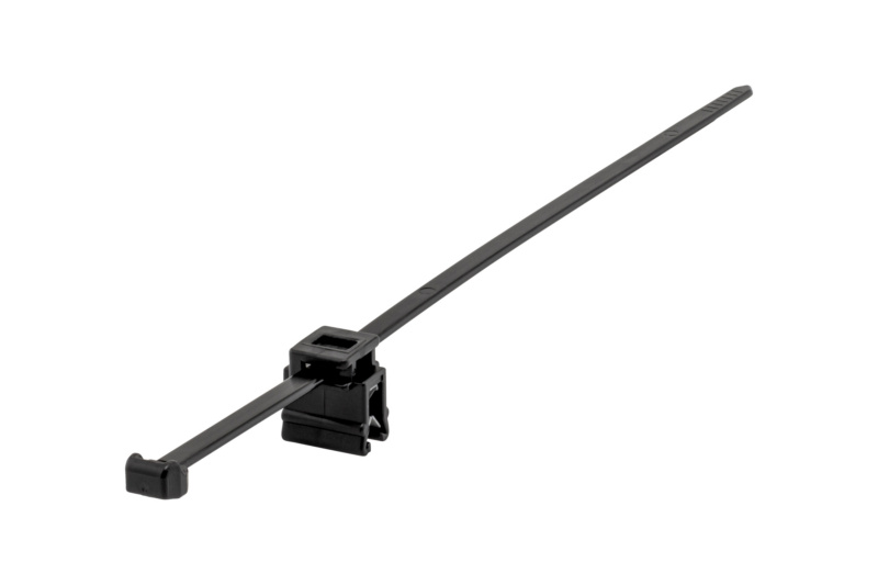 Kabelbinderclip mit Kabelbinder und integrierter Metallklammer