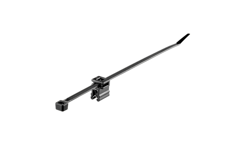 Kabelbinderclip mit Kabelbinder und integrierter Metallklammer