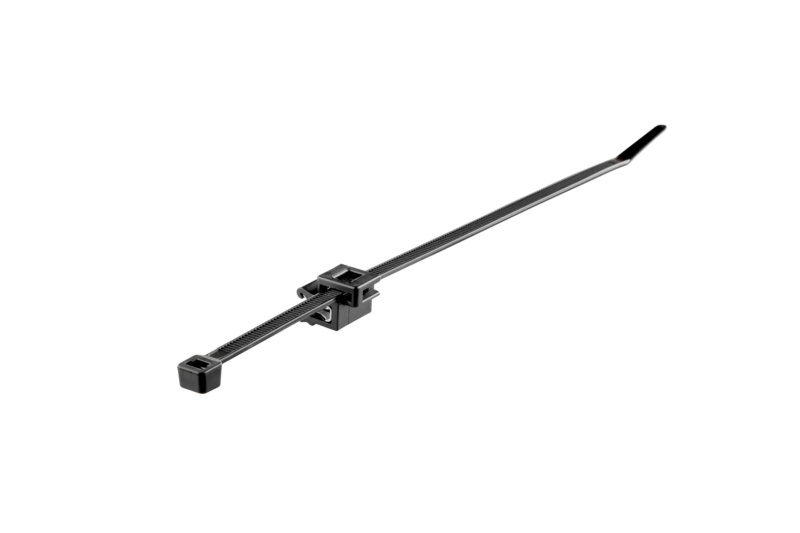 Kabelbinderclip mit Kabelbinder und integrierter Metallklammer