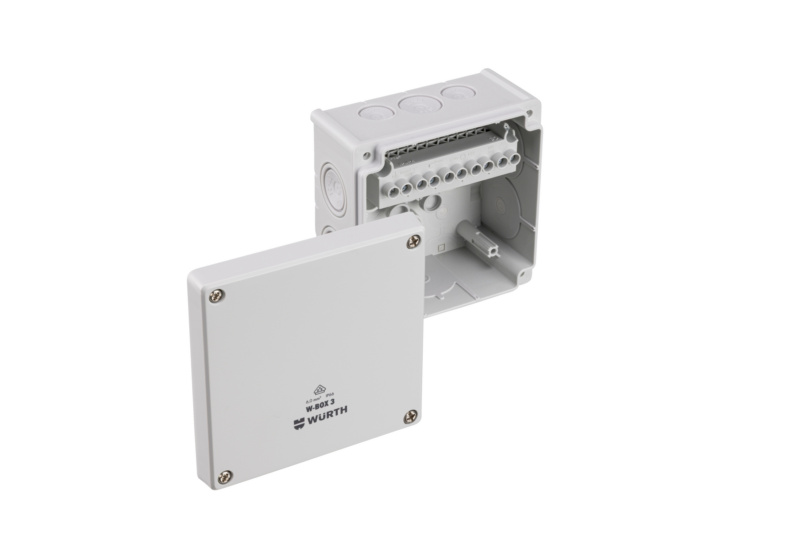 VDE-Kabelabzweigkasten W-BOX AK-KLE-(W-BOX3)-6,0QMM-GRAU-127X127X70MM