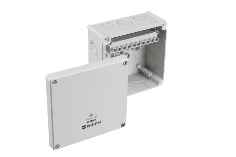 VDE-Kabelabzweigkasten W-BOX AK-KLE-(W-BOX4)-10QMM-GRAU-152X152X80MM