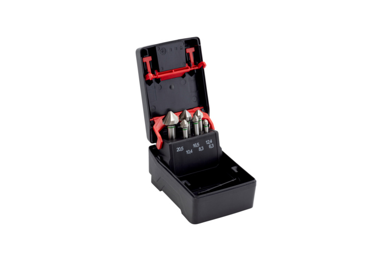 Kegelsenker Sortiment 6-teilig. Grünring HSCO 90° DIN 335 C