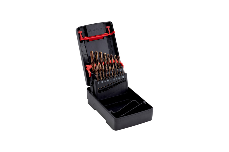 Spiralbohrer Sortiment HSCo DIN 338 Typ RN Bronze ausgespitzt 19-tlg.