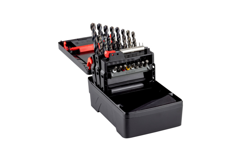 3-in-1-Sortiment BO-MET-SET-HSS-DIN338-N-130°-BIT-28TLG