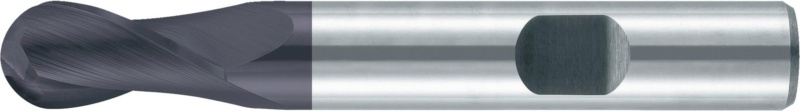 Fräser VHM DIN 6527L Z2 2xD 30° Typ N TiAlN HB FRS-RADI-WN-L-VHM-TN-D12,0MM