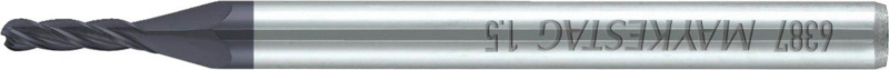 Mini Fräser VHM WN-L Z4 4xD 30° Typ N TiAlN HA FRS-RADI-MINI-WN-VHM-TN-D2,5MM
