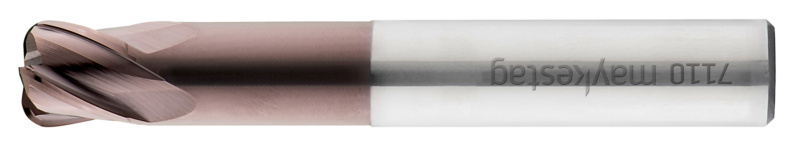HSC-Torusfräser kurz, Vierschneider VLRADIFRS-HSC-WN-K-Z4-KUPRAD-HA-D10X0,5