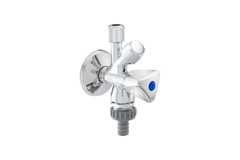 Kombi-Eckventil 1/2" mit Rohrbelüfter 1/2"