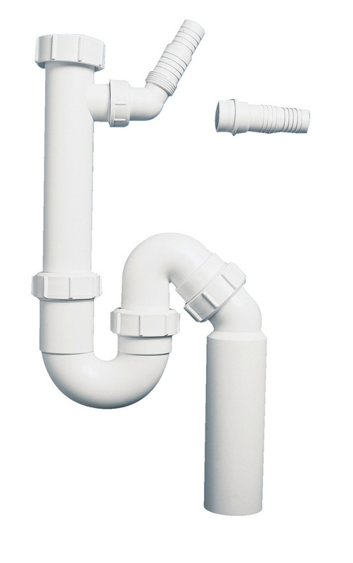 Universalsiphon für Spültische 1 1/2"x40 mm Polypropylen weiß