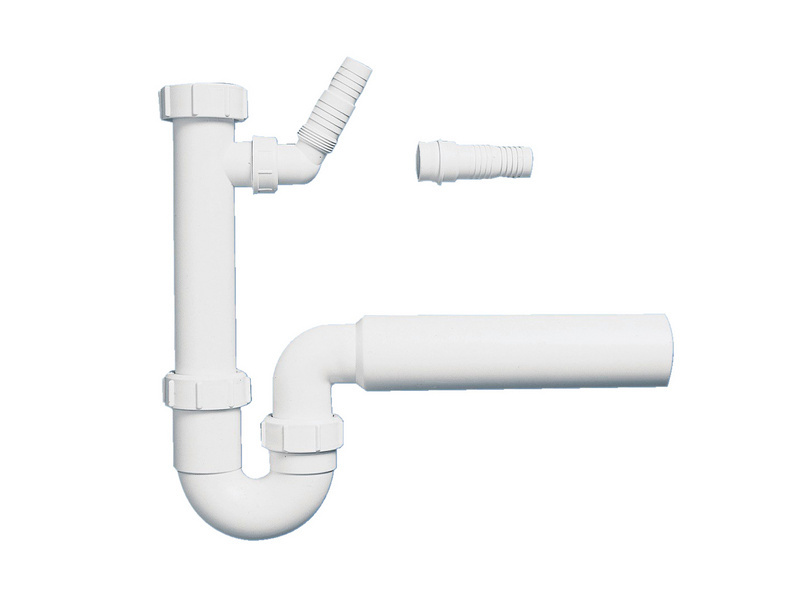 Universalsiphon für Spültische 1 1/2"x50 mm Polypropylen weiß