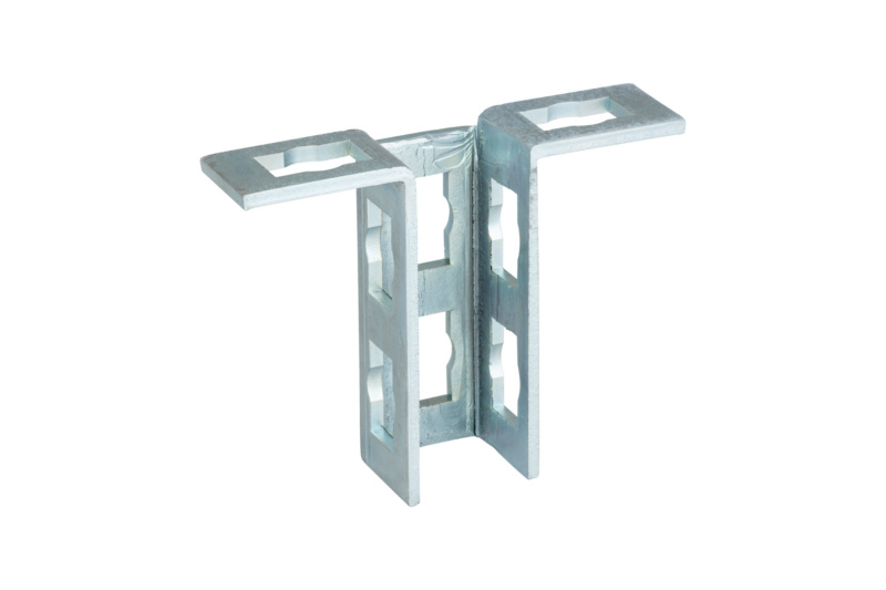 VARIFIX®  Schienenverbinder T-Form für Powerknopf System 41 feuerstückverzinkt