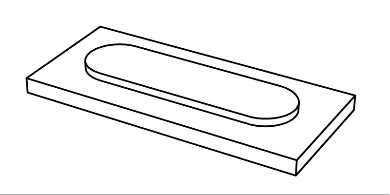 Gleitanschweißplatte GLEITANSHWSPL-GR1-TYP301-PTFE-90X40MM