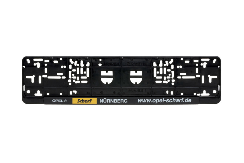 Kennzeichenbefestigung Classic komplett bedruckt 520 mm