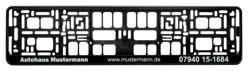 Kennzeichenbefestigung Basixx komplett bedruckt KSB-KOMPL-(BASIXX-PAKET)-1FARB-5