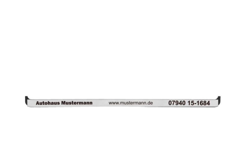Leiste-Kennzeichenbefestigung Basixx bedruckt KSB-BEDR-LEISTE-BASIXX-SILBER-NEGA