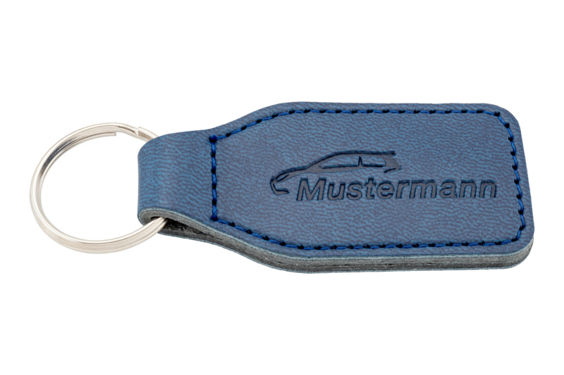 Schlüsselanhänger Basic SHSLANHAENG-BEDR-GUMMI-BASIC-BLAU-2SEIT