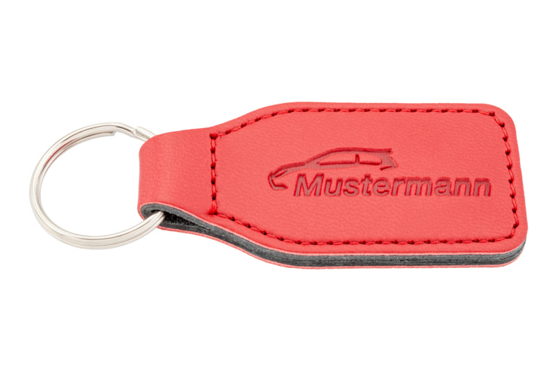 Schlüsselanhänger Basic SHSLANHAENG-BEDR-GUMMI-BASIC-ROT-2SEIT