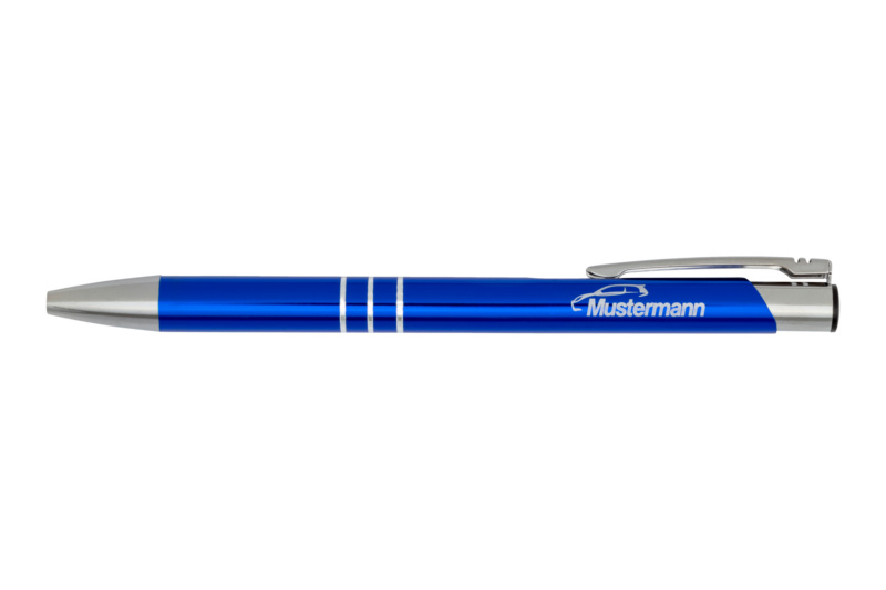 Kugelschreiber Shine graviert KULI-SHINE-DUNKEL-BLAU-GRAVUR