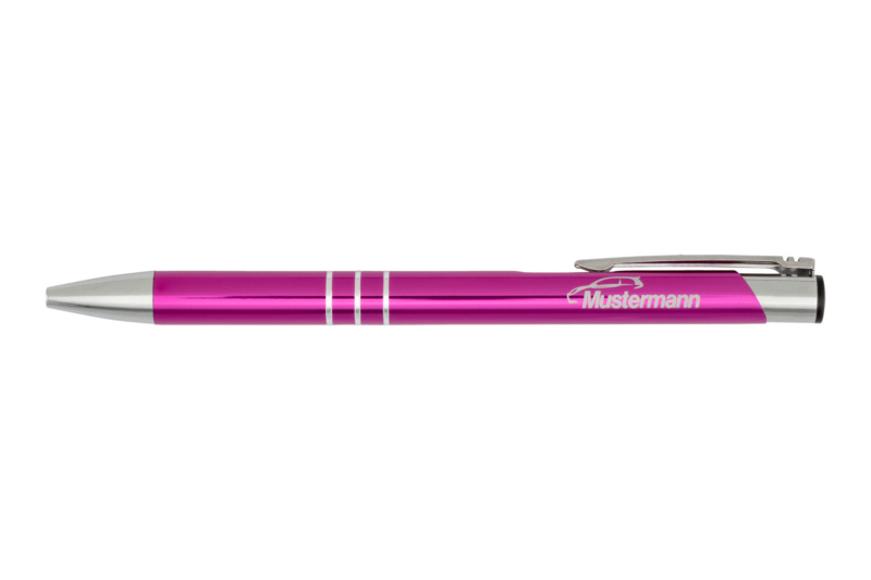 Kugelschreiber Shine graviert KULI-SHINE-PINK-GRAVUR