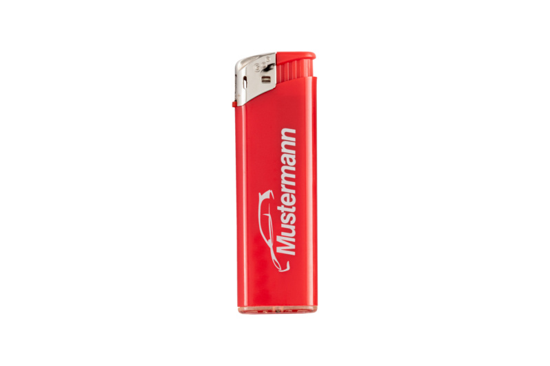 Feuerzeug mit Elektronik-Zündung FEURZG-BEDR-ELEKTRO-ROT-1FARB-1STG