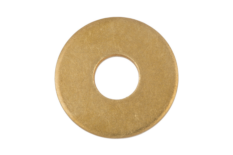 Scheibe mit großem Außendurchmesser 10,5x30x2,7 DIN 9021, Messing blank
