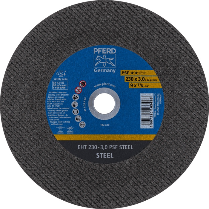 Trennscheibe PSF STEEL D230x3mm ger.STA Bohr.22,23mm PFERD