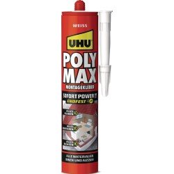 Kleb- u.Dichtstoff POLY MAX 10 SEK SOFORT POWER weiß 440g Kartusche UHU