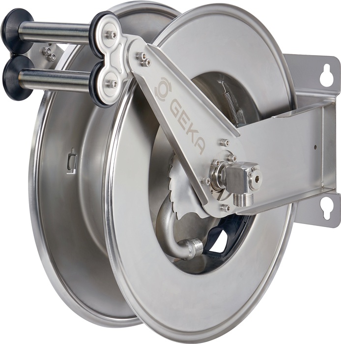 Schlauchaufroller EA15 Anschl.-Gew.26,44mm G 3/4 AG Zoll VA GEKA