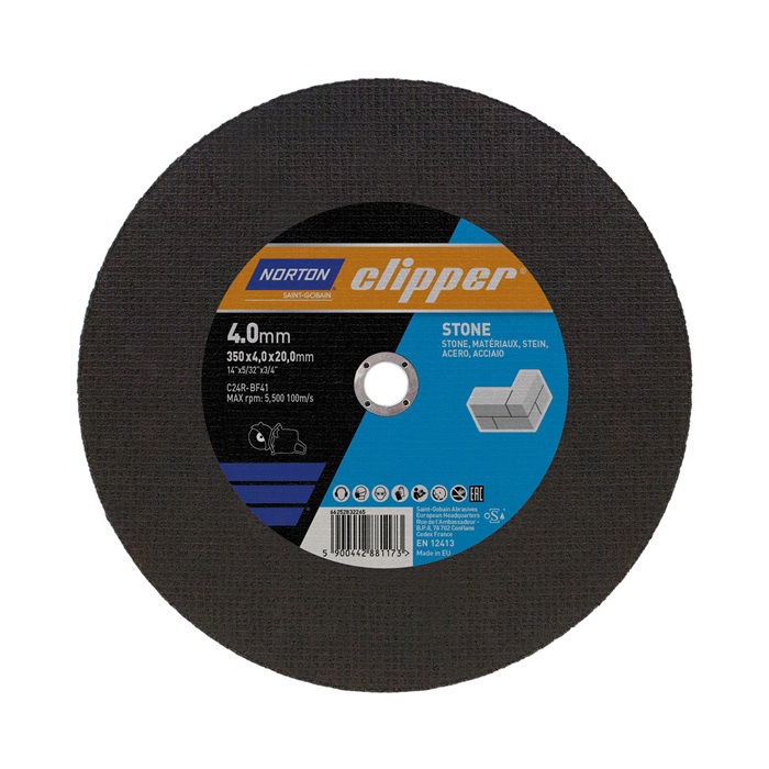Trennscheibe D350x4,0mm Typ 41 STE Bohr.20mm NORTON CLIPPER
