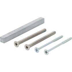 Bef-set.Sertos® GG-WC 45-50mm M5x60+4,0x55 4-KT.o.+8x85mm HOPPE