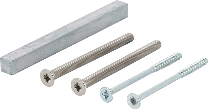 Bef-set.Sertos® GG-WC 45-50mm M5x60+4,0x55 4-KT.o.+8x85mm HOPPE