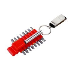 Bit-Sortiment C 6,3 (1/4 Zoll) mit Gürtelclip 17-teilig
