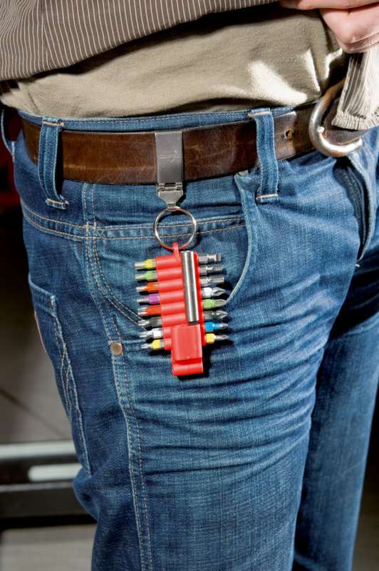 Bit-Sortiment C 6,3 (1/4 Zoll) mit Gürtelclip 17-teilig