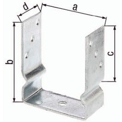 U-Pfostenträger ETA-10/0210 71x150x100x60mm TZN z.Aufschr.GAH