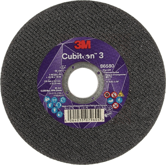 Trennscheibe Cubitron™ 3 D125x0,8mm ger.3M™ Cubitron™ 3 Bohr.22,23mm 3M